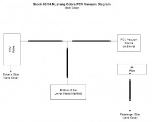 Vacuum Routing Diagram for a 2003, 2004 Cobra Mustang