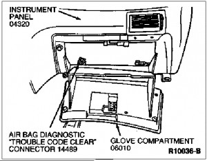 94 To 98 Mustang Airbag Diagnostic Code Clear Location