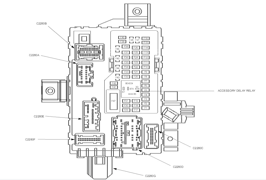 2011 Mustang Under Dash Fuse Block Diagram