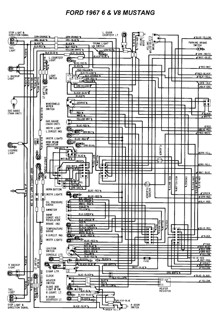 1967 Ford Mustang Fuse Box Diagram Wiring Schematic