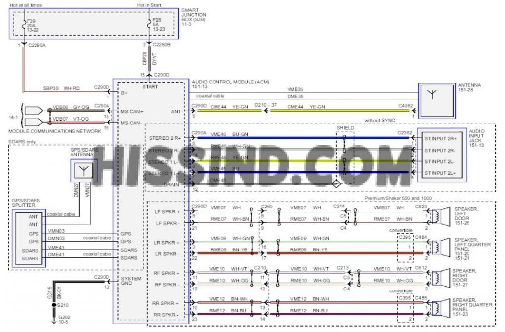2013 ford mustang stereo wiring diagram